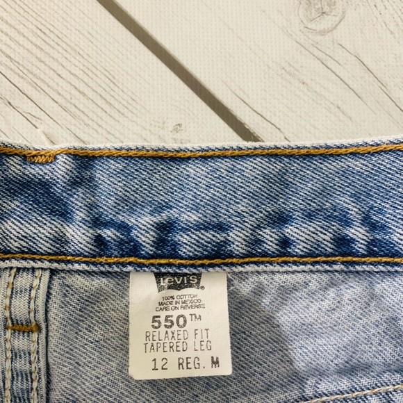 Vintage Womens Levis 550 Relaxed Fit Tapered Leg Denim Blue Jeans Size 12 Reg M - Picture 6 of 7